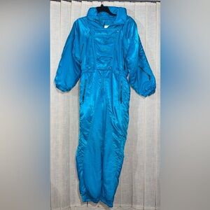 Vintage SLALOM Cloud 1 Pc Ski Suit Snowsuit Bib Sz 12